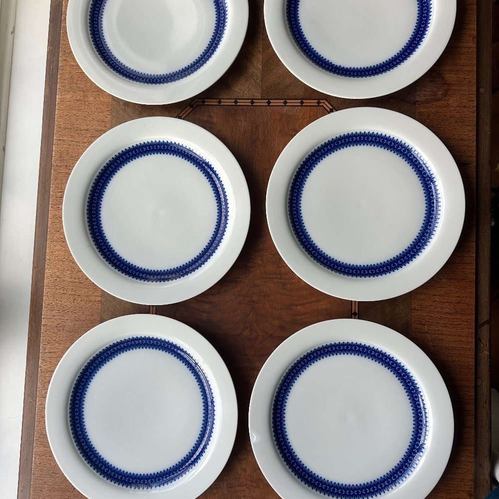 1960s MCM Porcelain Dinner Plates, Lisette by Thomas, Germany - Set of 6